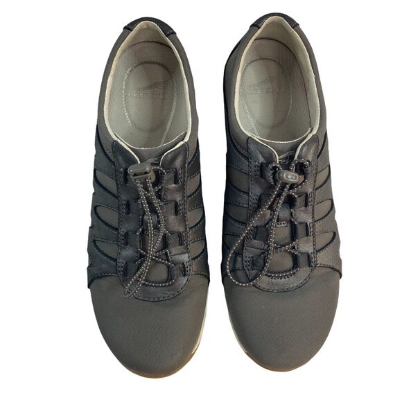 Dansko Womens 41 Charcoal Metallic Suede Harlie Comfort Shoes Sneaker 4851970397 - Picture 4 of 11